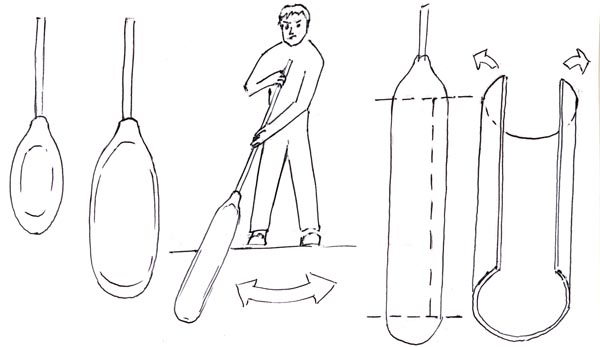 Cylinder glass making illustration